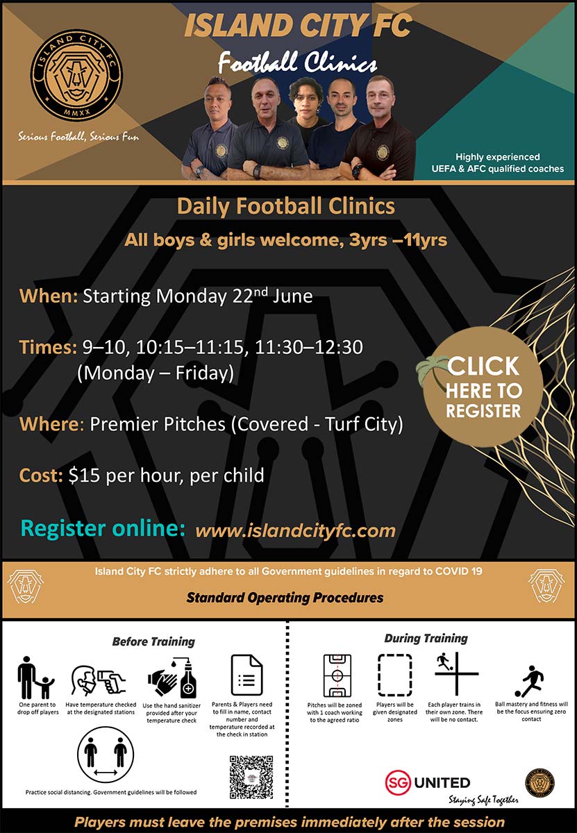 Island City FC 2020 summer holiday programme